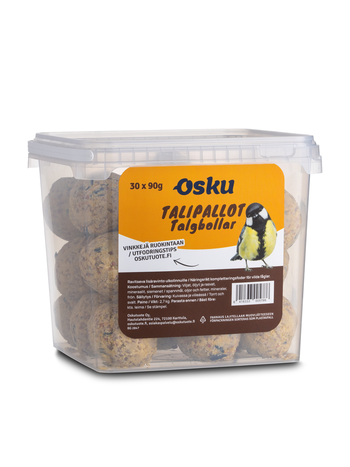 OSKU Talipallosanko 30 x 90g sangossa