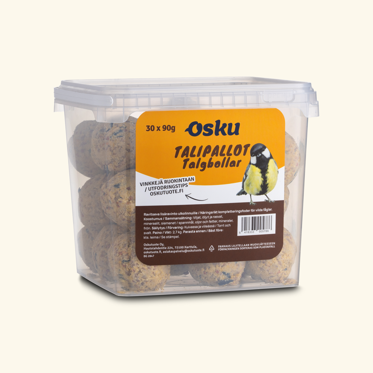 OSKU Talipallosanko 30 x 90 g